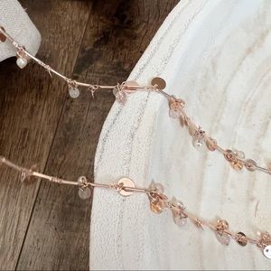 Lonna & Lilly Rose Gold Confetti Beaded Pearl Long Necklace